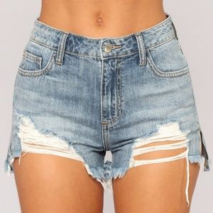 Fashion Nova Make it Easy Denim Shorts